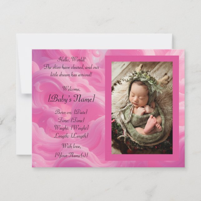 Tarjeta de Invitación plana (Anverso)