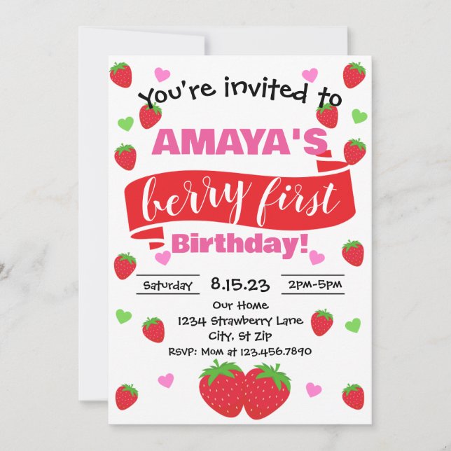 Tarjeta de Invitación plana (Anverso)