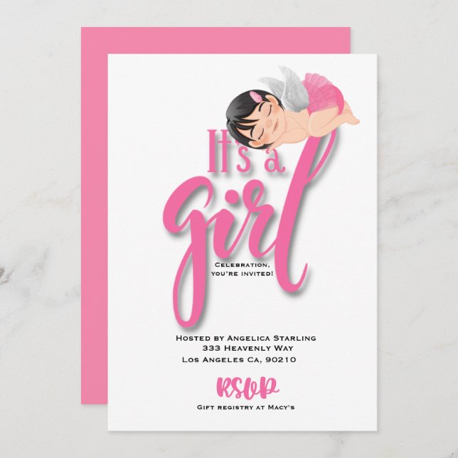 Tarjeta de Invitación plana (Anverso / Reverso)