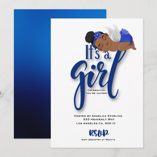 Tarjeta de Invitación plana (Anverso / Reverso)