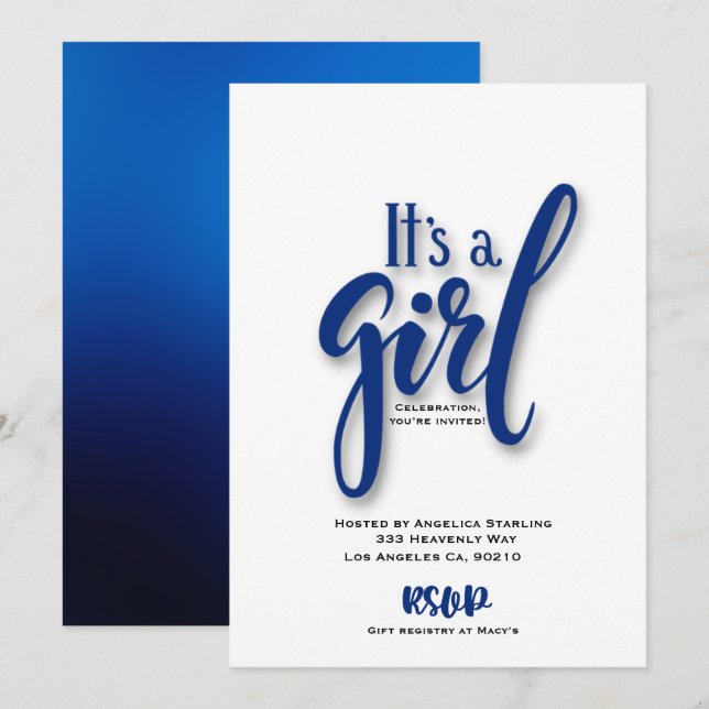 Tarjeta de Invitación plana (Anverso / Reverso)