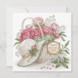 Tarjeta de Invitación plana de Día de la Madre de