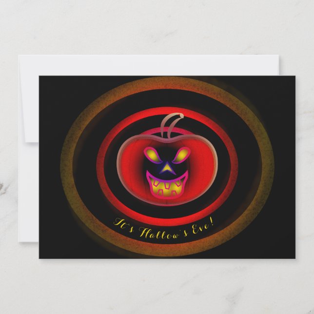 Tarjeta de Invitación plana de fiesta de Halloween (Anverso)