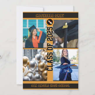 Tarjeta de Invitación plana de graduación