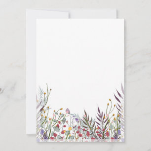 Tarjeta de Invitación plana - Diseño de flores inf