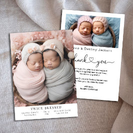 Tarjeta de Invitación plana doble bendecida por na