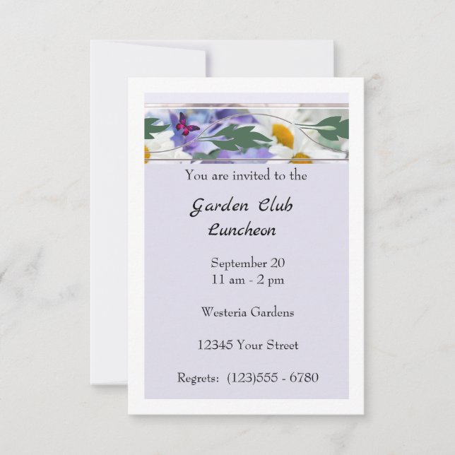 Tarjeta de Invitación plana Luncheon (Anverso)