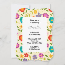 Tarjeta de invitación plana para flores