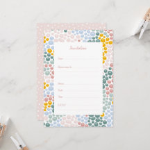 Tarjeta de invitación plana Pebbles