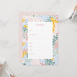 Tarjeta de invitación plana Pebbles