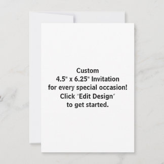 Tarjeta de Invitación Plana Personalizada de 4.5"