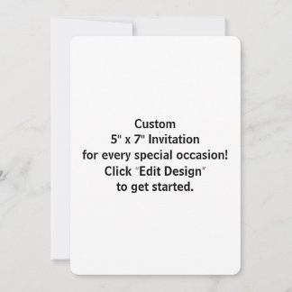 Tarjeta de Invitación Plana Personalizada de 5" x