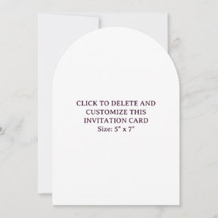 Tarjeta de Invitación Plana Personalizada de Arco