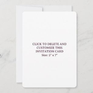 Tarjeta de invitación plana redondeada blanca pers