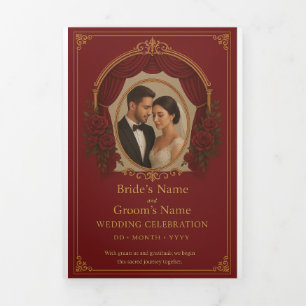 Tarjeta de Invitación Plegable Personalizada Trifo