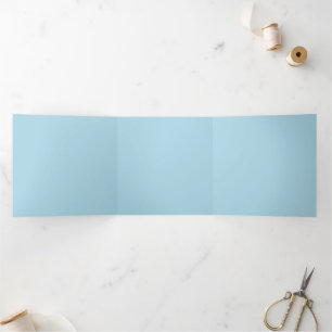 Tarjeta de Invitación Plegable Simple Azul Claro d
