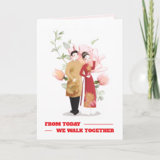Tarjeta de invitación plegada Hoy Estamos Juntos