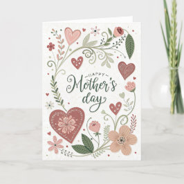 Tarjeta de Invitación plegada para Día de la Madre