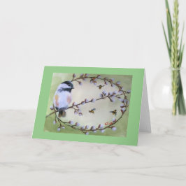 Tarjeta de Invitación plegada Pussy Willow