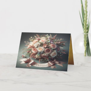 Tarjeta de invitación plegada Wellcom