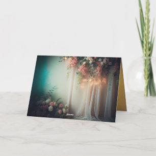 Tarjeta de invitación plegada Wellcom