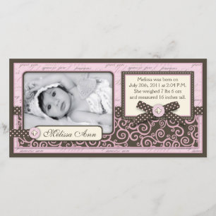 Tarjeta de Invitación PNK de Teeny Toes