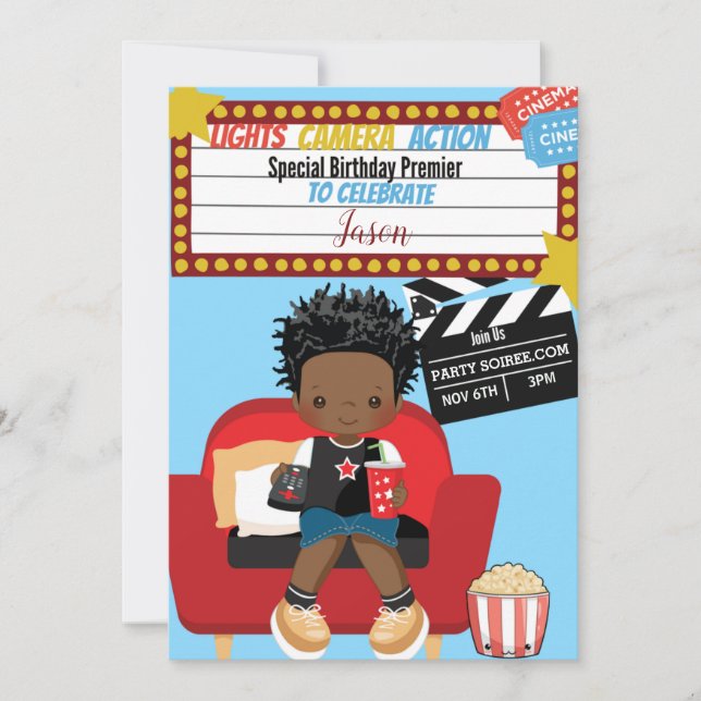 Tarjeta de invitación Poppin Birthday 2 (Anverso)