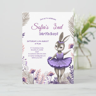 Tarjeta de invitación por cumpleaños.