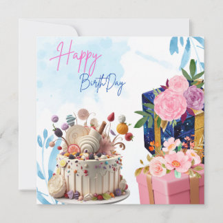 Tarjeta de invitación por cumpleaños