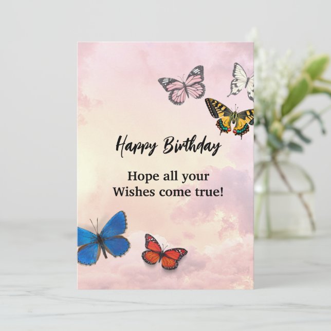 Tarjeta de invitación por cumpleaños (Anverso de pie)