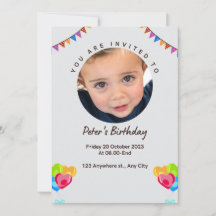 Tarjeta de invitación por cumpleaños