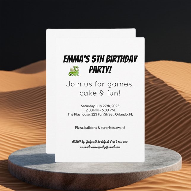 Tarjeta de invitación por cumpleaños ・ Fiesta Invi (Subido por el creador)
