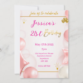 Tarjeta de invitación por cumpleaños | Personaliza