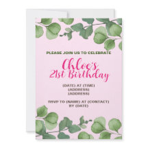 Tarjeta de invitación por cumpleaños, plantilla ed