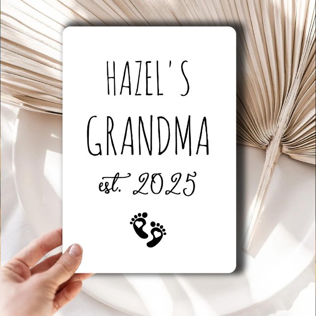 Tarjeta de Invitación por primera vez para el emba (First Time Grandma Pregnancy Announcement Card)