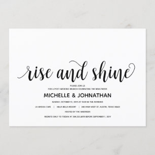 Tarjeta de invitación post-boda elegante rústica