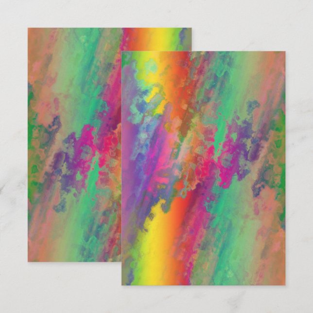 Tarjeta de invitación psicodélica personalizada (Anverso / Reverso)