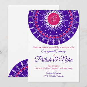 Tarjeta de invitación Rangoli