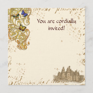 Tarjeta de invitación real al castillo de Storyboo