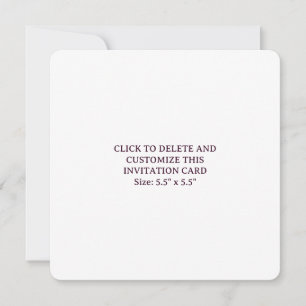 Tarjeta de invitación redonda blanca personalizada