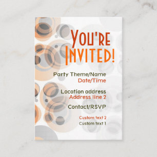 Tarjeta de invitación retro Fiesta