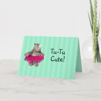 Tarjeta de invitación Rhino Green Baby Shower