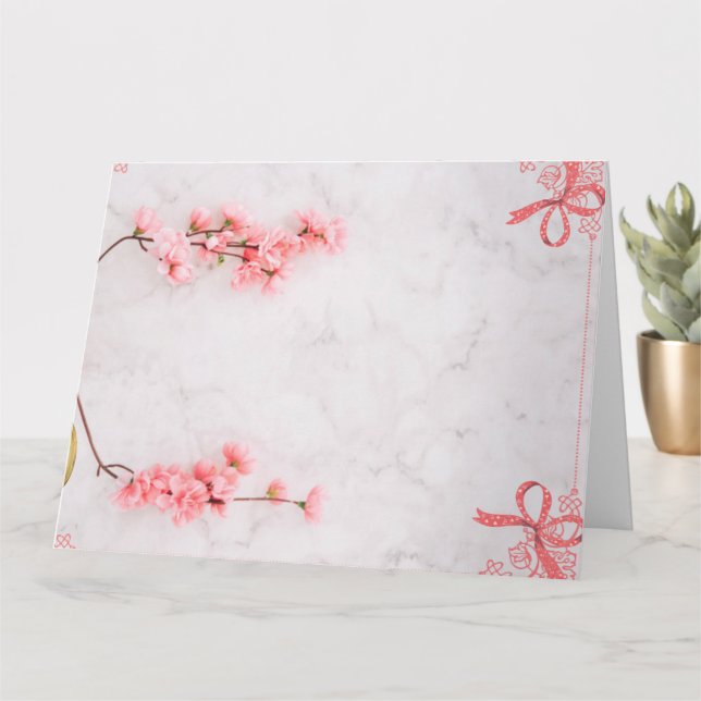 tarjeta de invitación rosa floral chic (Planta pequeña)