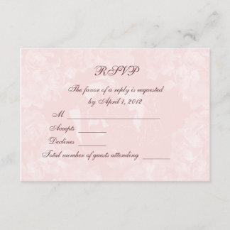 Tarjeta de invitación RSVP de Vintage Gardenia