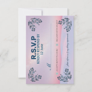 tarjeta de invitación RSVP en los colores más herm