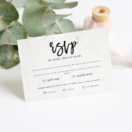 Tarjeta de invitación RSVP Minimalista simple y mo