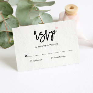 Tarjeta de invitación RSVP Minimalista simple y mo