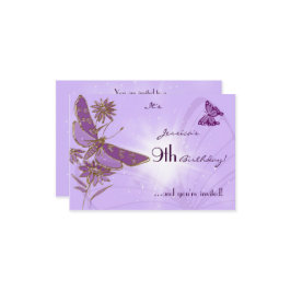 Tarjeta de invitación RSVP para cumpleaños de mari