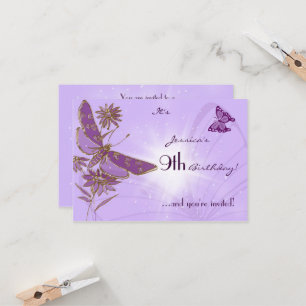 Tarjeta de invitación RSVP para cumpleaños de mari