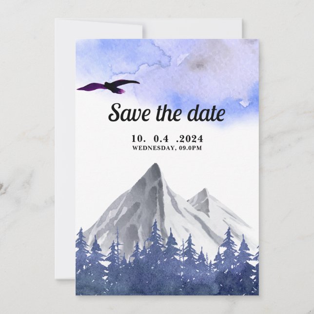 Tarjeta de invitación Rustic Forest Outdoor (Reverso)